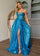 Prom Dresses A Line Long Formal Sequin Prom Dress Ocean Blue