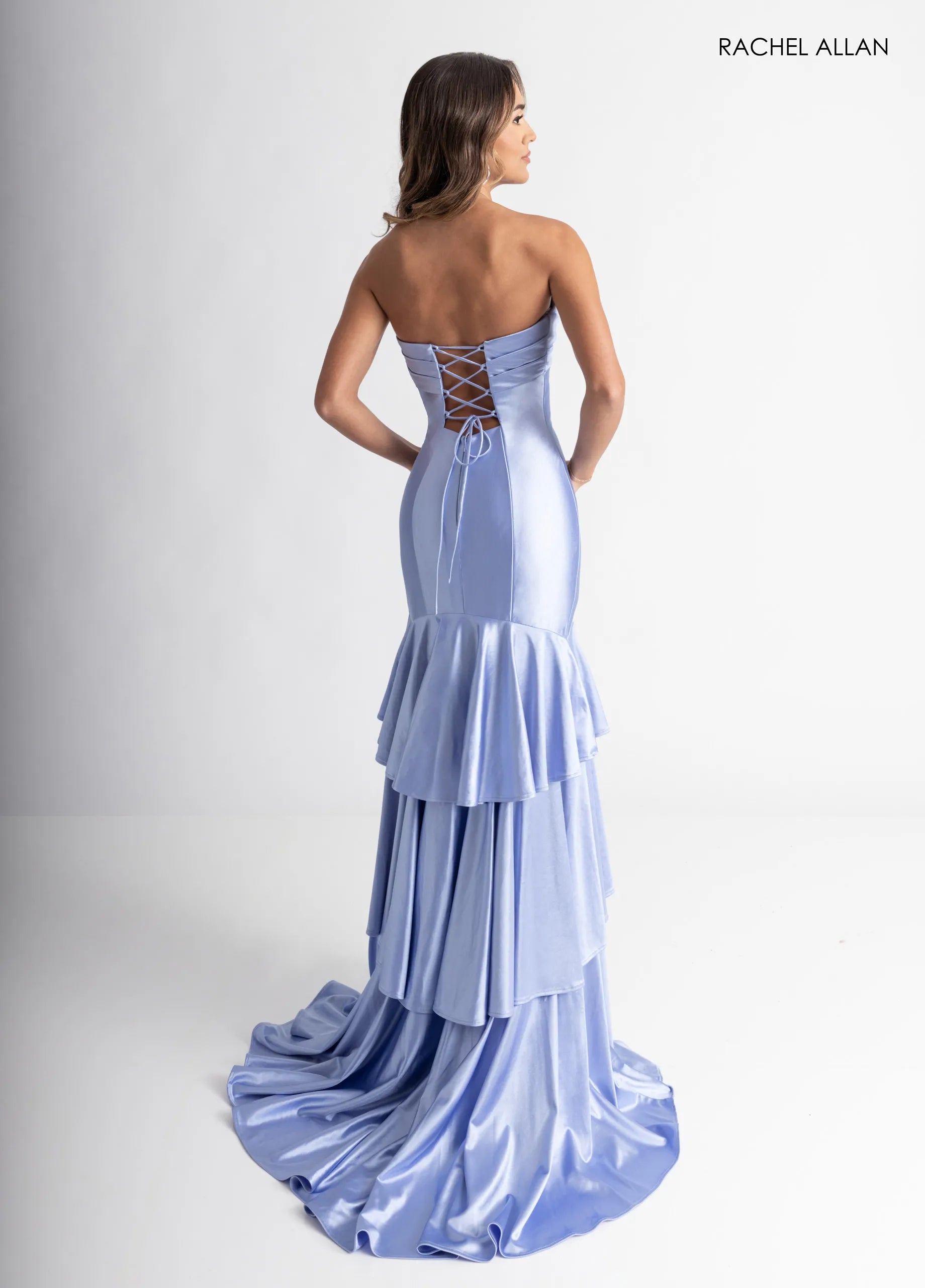 Prom Dresses Long Formal Ruffle Prom Dress Cloud Blue