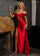 Prom Dresses Long Fitted Prom Slit Formal Dress Red