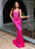 Prom Dresses Long Beaded Details Formal Prom Dress Hot Pink