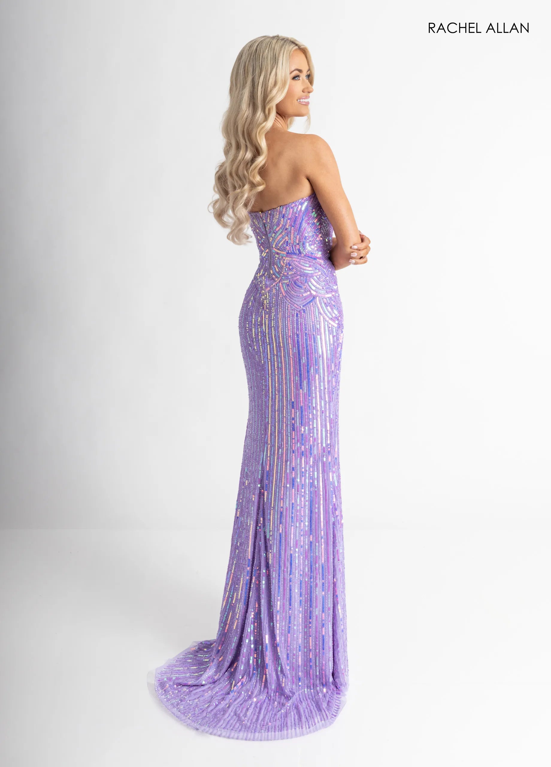 Prom Dresses Long Formal Beaded Fitted Prom Dress Lilac