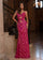 Prom Dresses Long Beaded Formal V Neck Prom Dress Fuchsia Multi