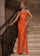 Prom Dresses Long Evening Gown Fitted Beaded Formal Prom Dress Tangerine