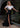 Prom Dresses Long Ruffle Two Piece Slit Formal Prom Dress White Black