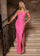 Prom Dresses Long Evening Gown Fitted Beaded Formal Prom Dress Hot Pink