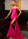 Prom Dresses Prom Fitted Slit Long Formal Corset Dress Hot Pink