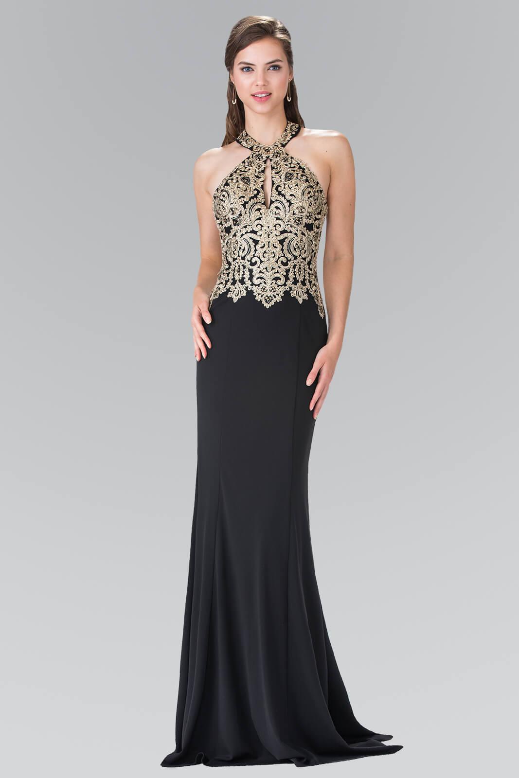 GLS Black Prom Long Dress Evening Party Gown - Halter Sweetheart Neckline - Size S GLS Black Prom Long Dress Evening Party Gown - Halter Sweetheart Neckline - Size S