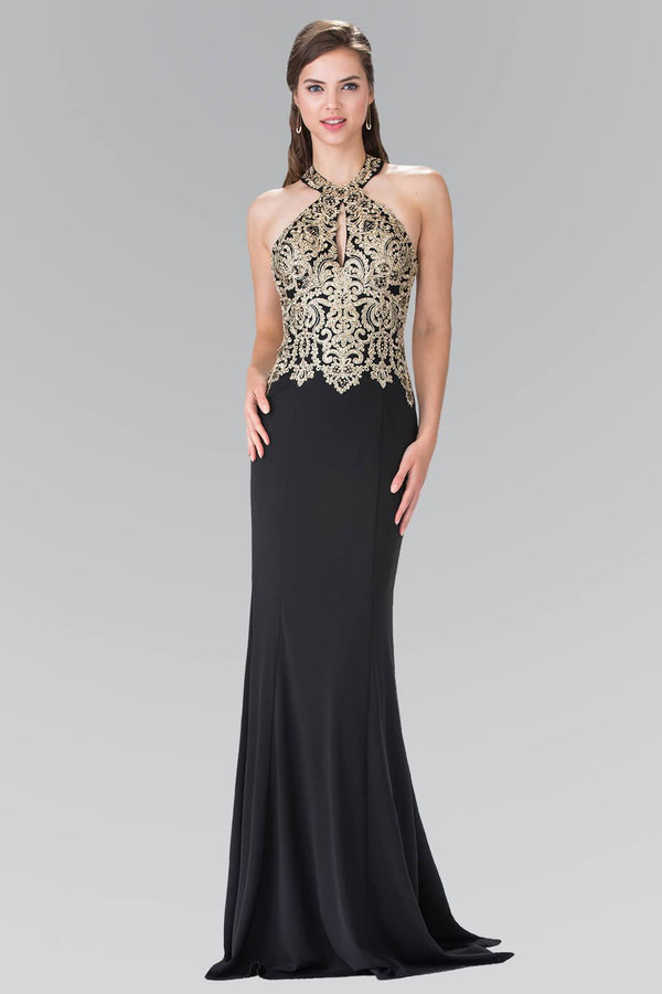 Prom Fitted Halter Neck Formal Dress Evening Gown