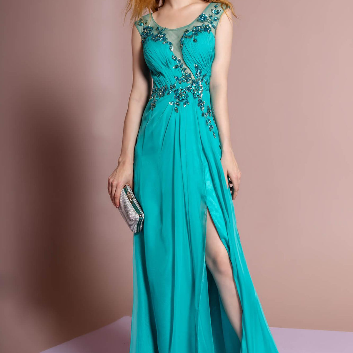 fitted lace wedding dress Cap Sleeves Prom Dresses Long Satin Evening Gown Lace Beaded Leg Split