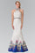 Prom Formal Flower Print Mermaid Evening Long Dress - The Dress Outlet Elizabeth K