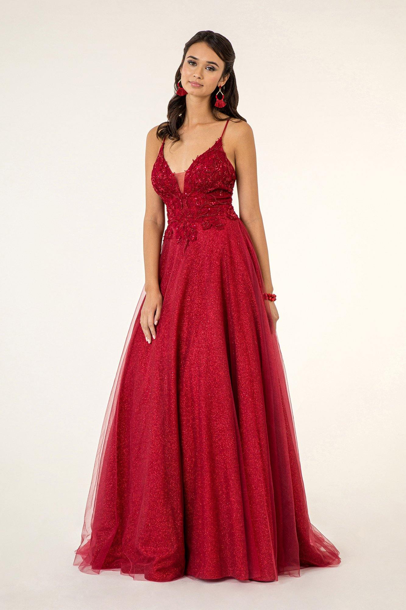 Prom Formal Glitter Evening Long Dress