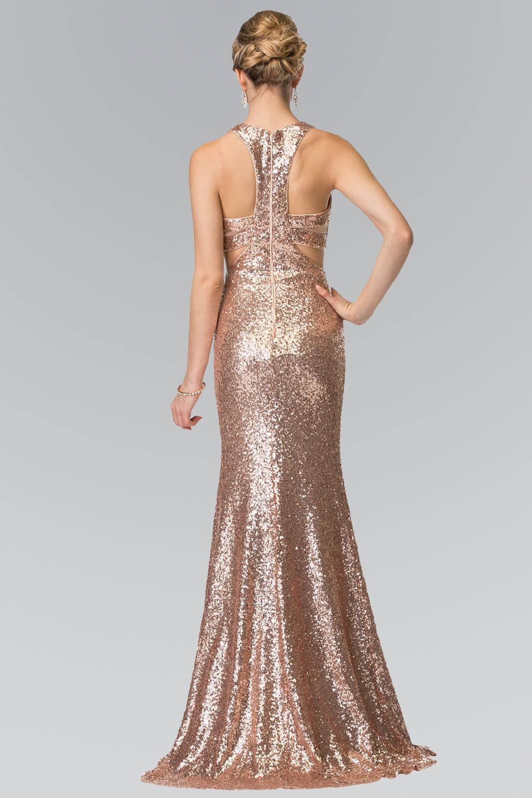 Prom Formal Sexy Two Piece Sequin Evening Long Dress
