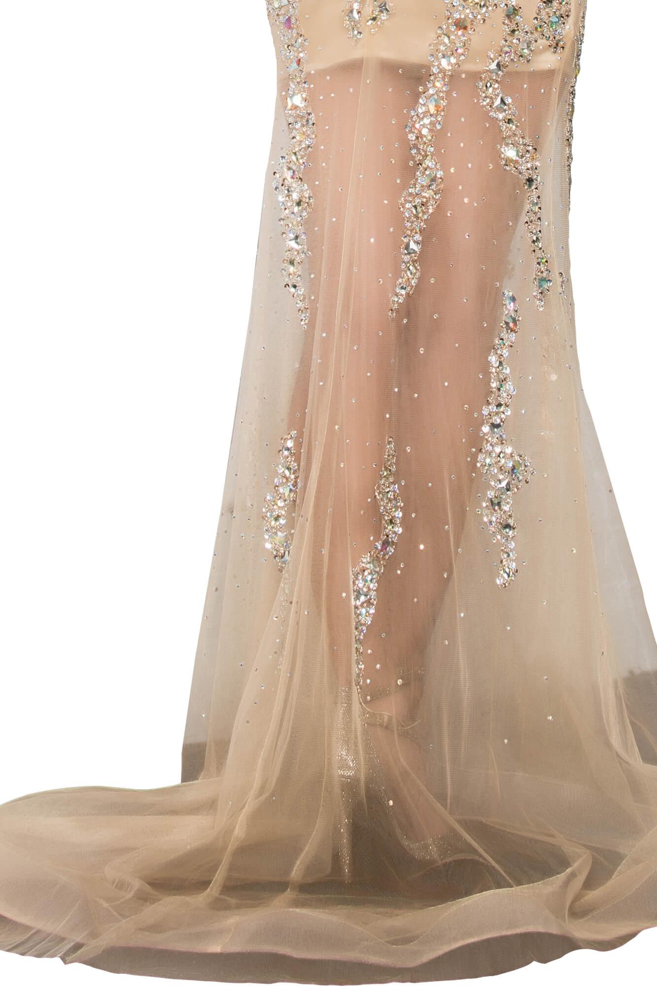 Prom Formal Strapless Sweetheart Sheer Evening Long Dress - The Dress Outlet Elizabeth K