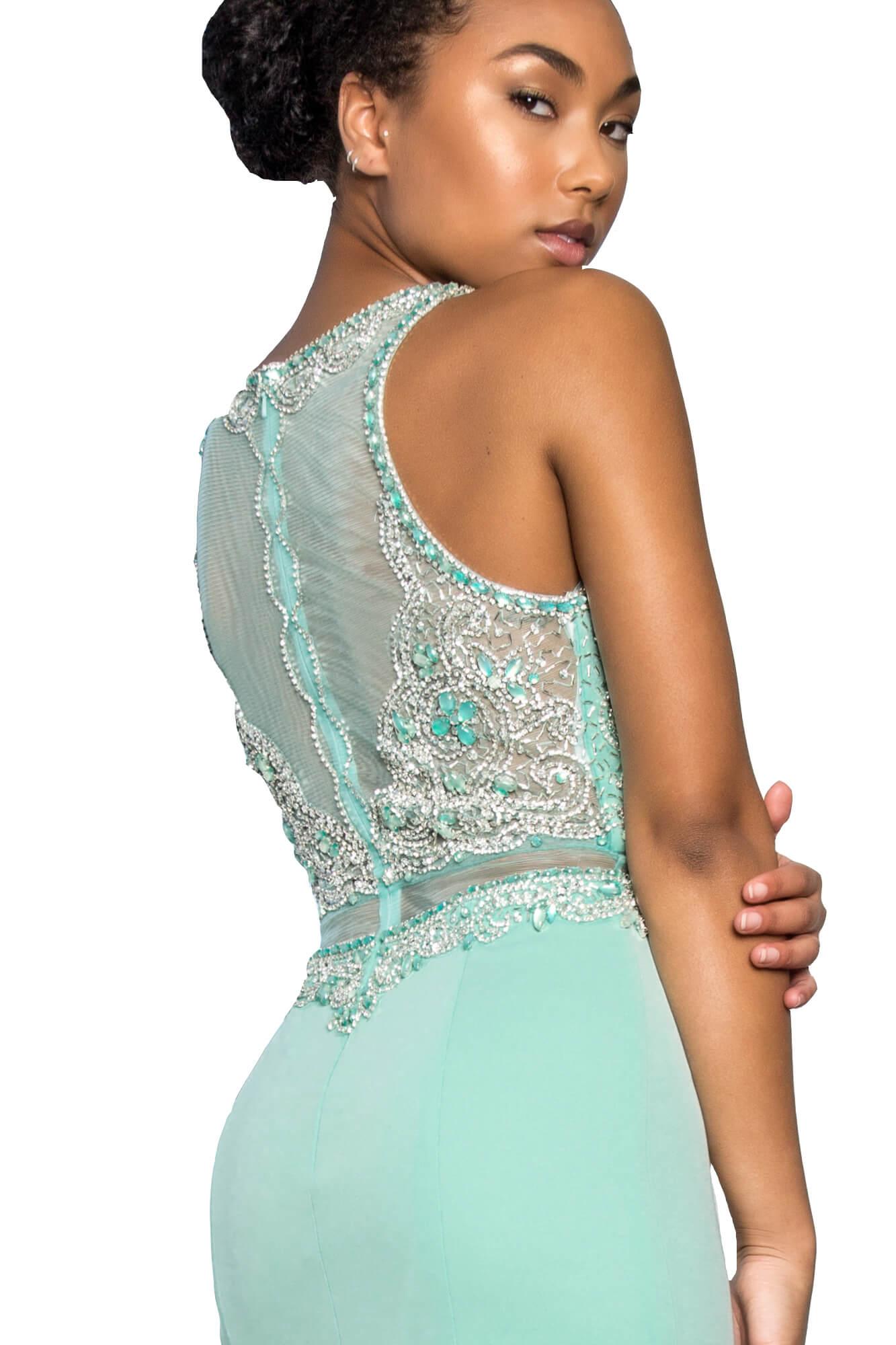 Prom Long Beaded Dress Formal Evening Gown - The Dress Outlet Elizabeth K