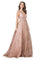 Prom Long Beaded Formal Glitter Dress - The Dress Outlet