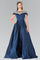 Prom Long Cap Sleeve Evening Ball Gown with Pockets - The Dress Outlet Elizabeth K