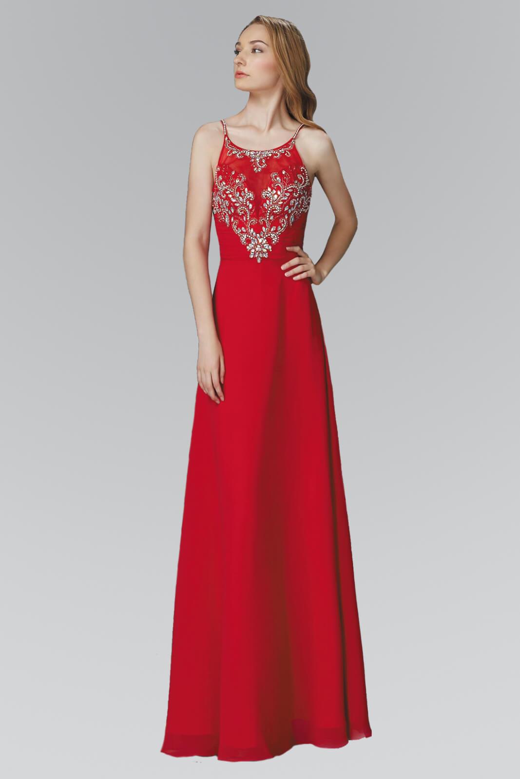 Prom Long Chiffon Spaghetti Straps Evening Formal Dress - The Dress Outlet Elizabeth K