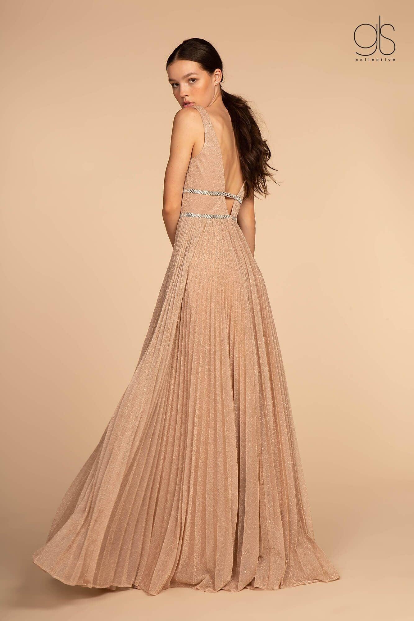 Prom Long Deep V Neck Evening Formal Dress - The Dress Outlet Elizabeth K