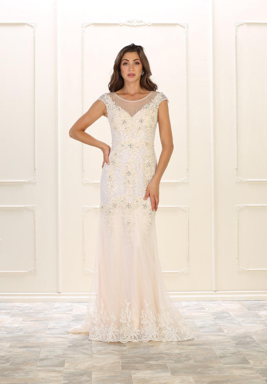Prom Long Dress Evening Gown Plus Size Formal - The Dress Outlet May Queen