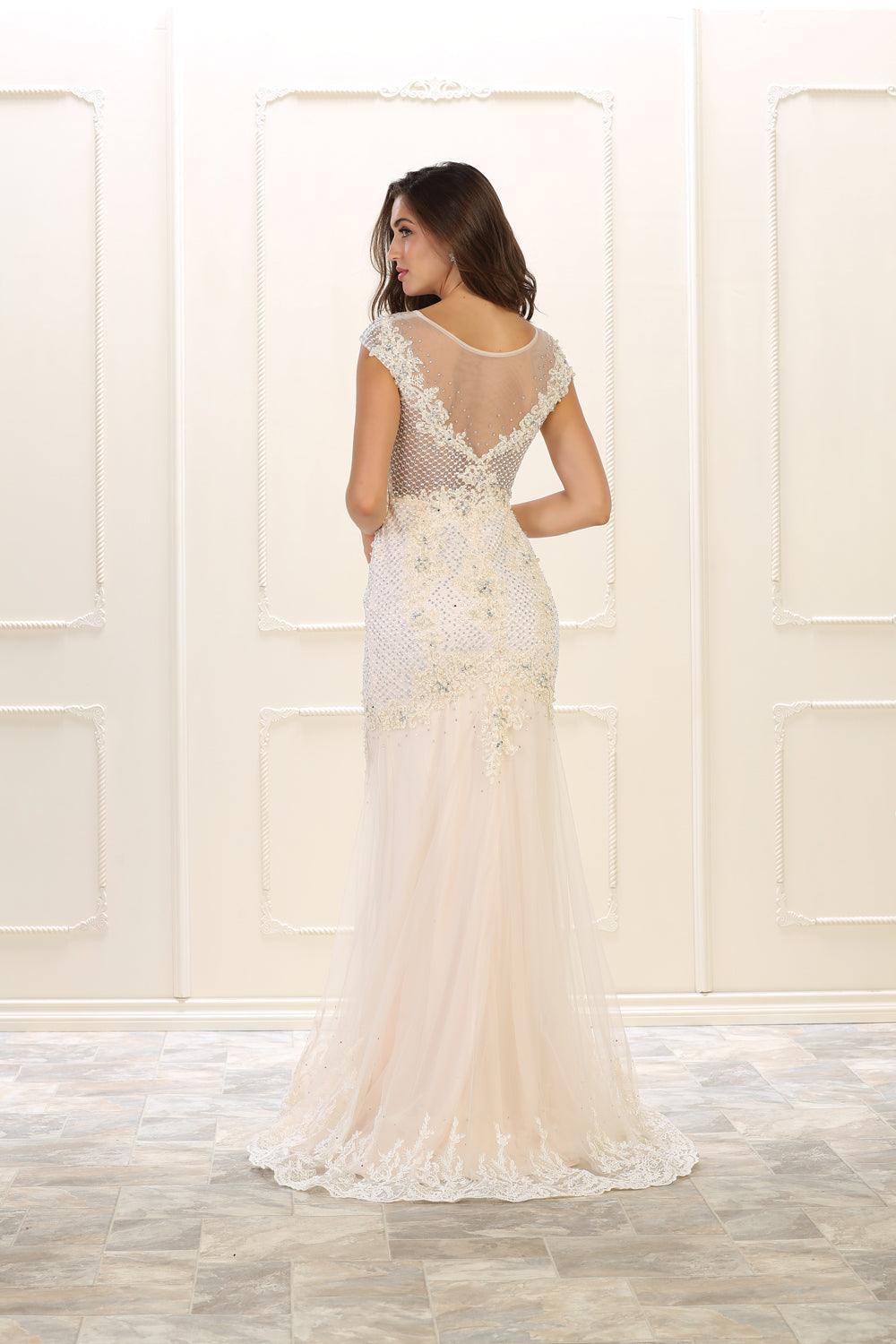Prom Long Dress Evening Gown Plus Size Formal - The Dress Outlet May Queen