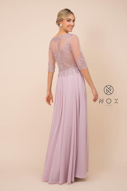 Prom Long Dress Evening Long Sleeve Gown - The Dress Outlet