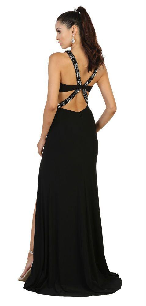 Prom Long Dress Evening Party Formal Low Back - The Dress Outlet May Queen