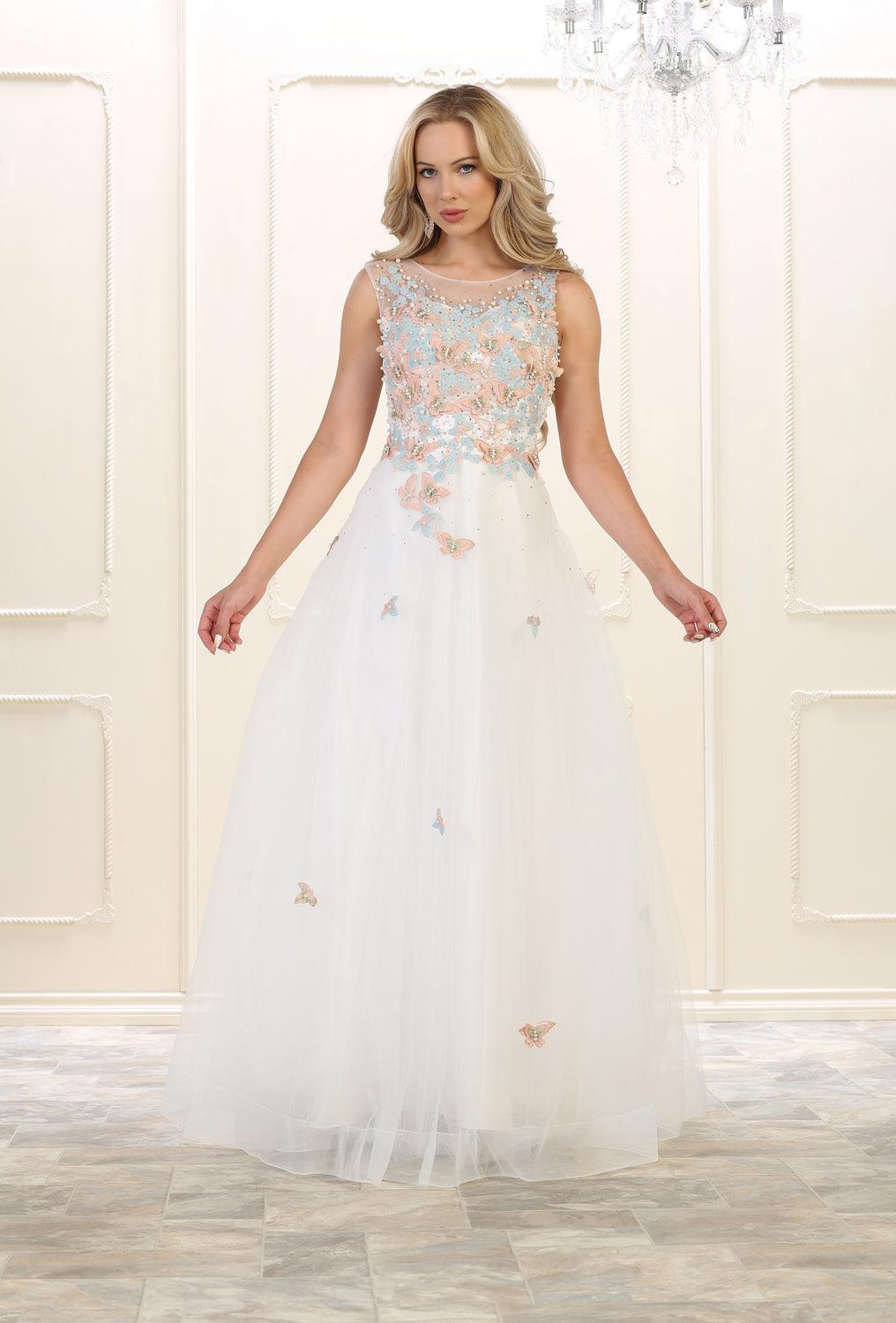 Prom Long Dress Evening Plus Size Gown Formal - The Dress Outlet May Queen