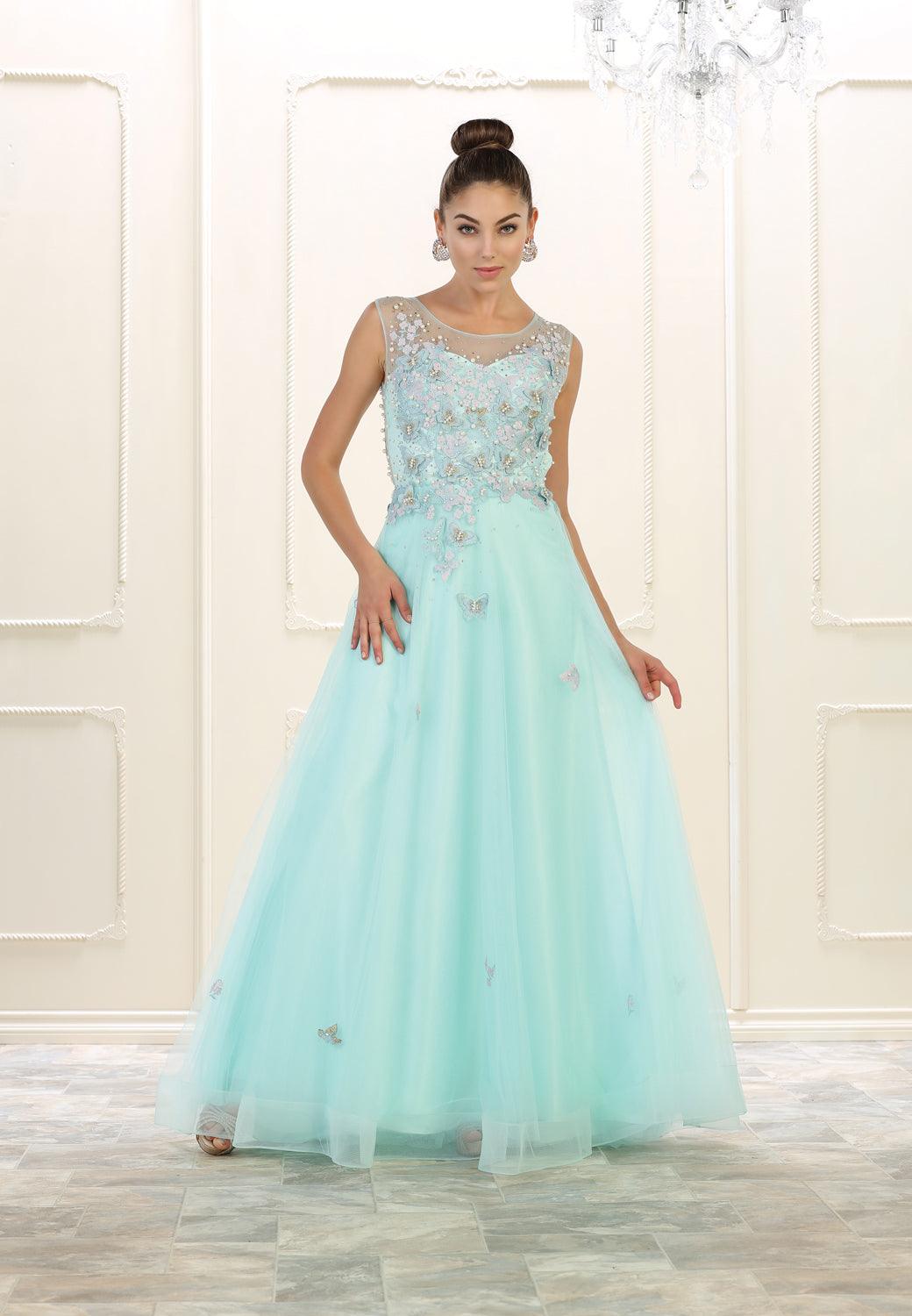Prom Long Dress Evening Plus Size Gown Formal - The Dress Outlet May Queen