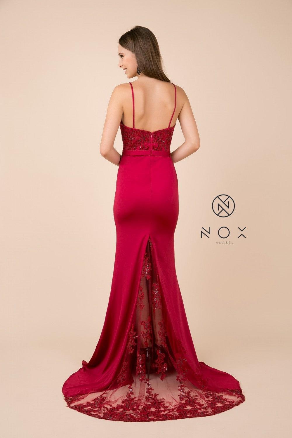 Prom Long Dress Fitted Evening Gown - The Dress Outlet Nox Anabel