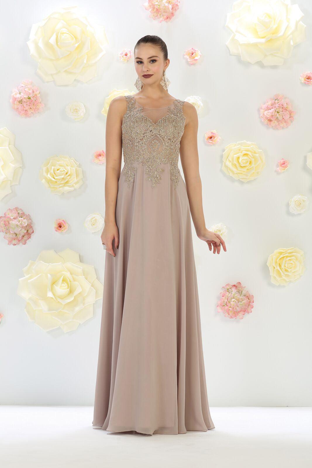 Prom Long Dress Formal Plus Size Evening Gown - The Dress Outlet May Queen