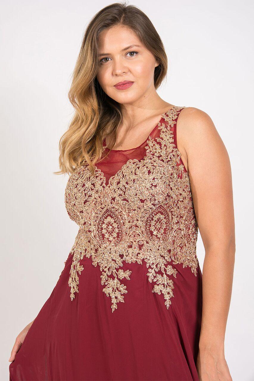 Prom Long Dress Formal Plus Size Evening Gown - The Dress Outlet May Queen