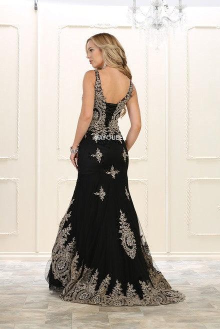 Prom Long Dress Formal Plus Size Evening Gown - The Dress Outlet May Queen