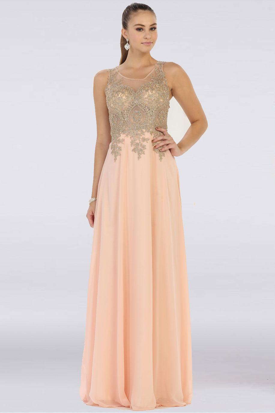 Prom Long Dress Formal Plus Size Evening Gown - The Dress Outlet May Queen