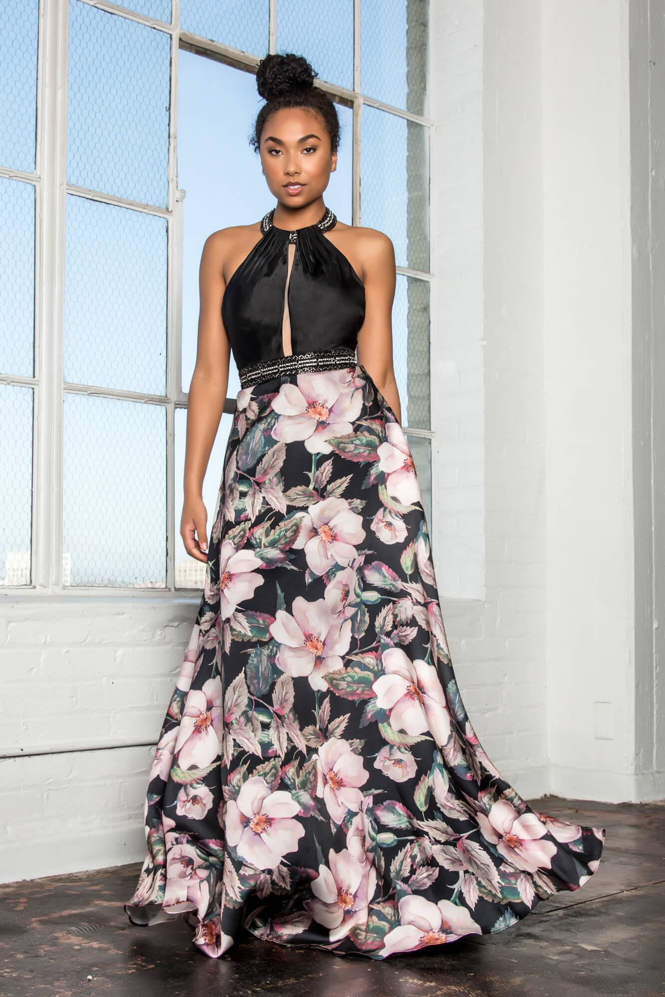 Prom Long Dress Halter Floral Formal Gown | DressOutlet The Dress Outlet Prom Long Dress Halter Floral Formal Gown | DressOutlet The Dress Outlet