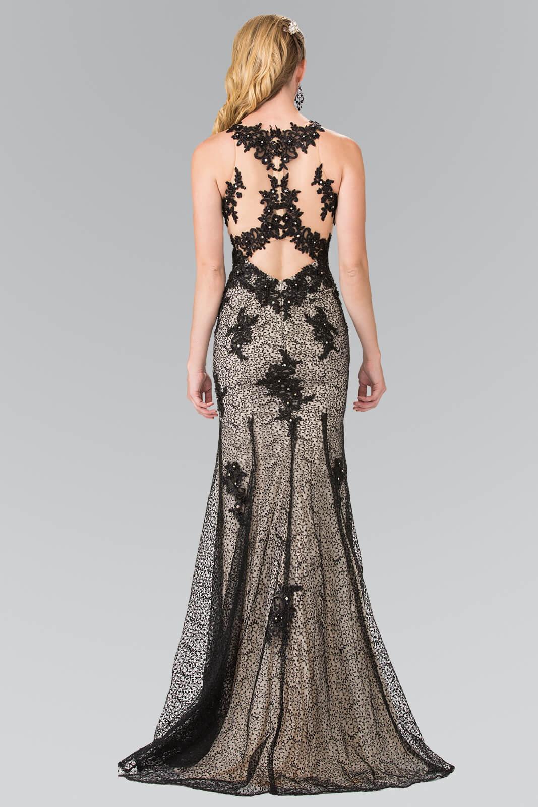 Prom Long Dress Halter Homecoming Mermaid Lace Gown