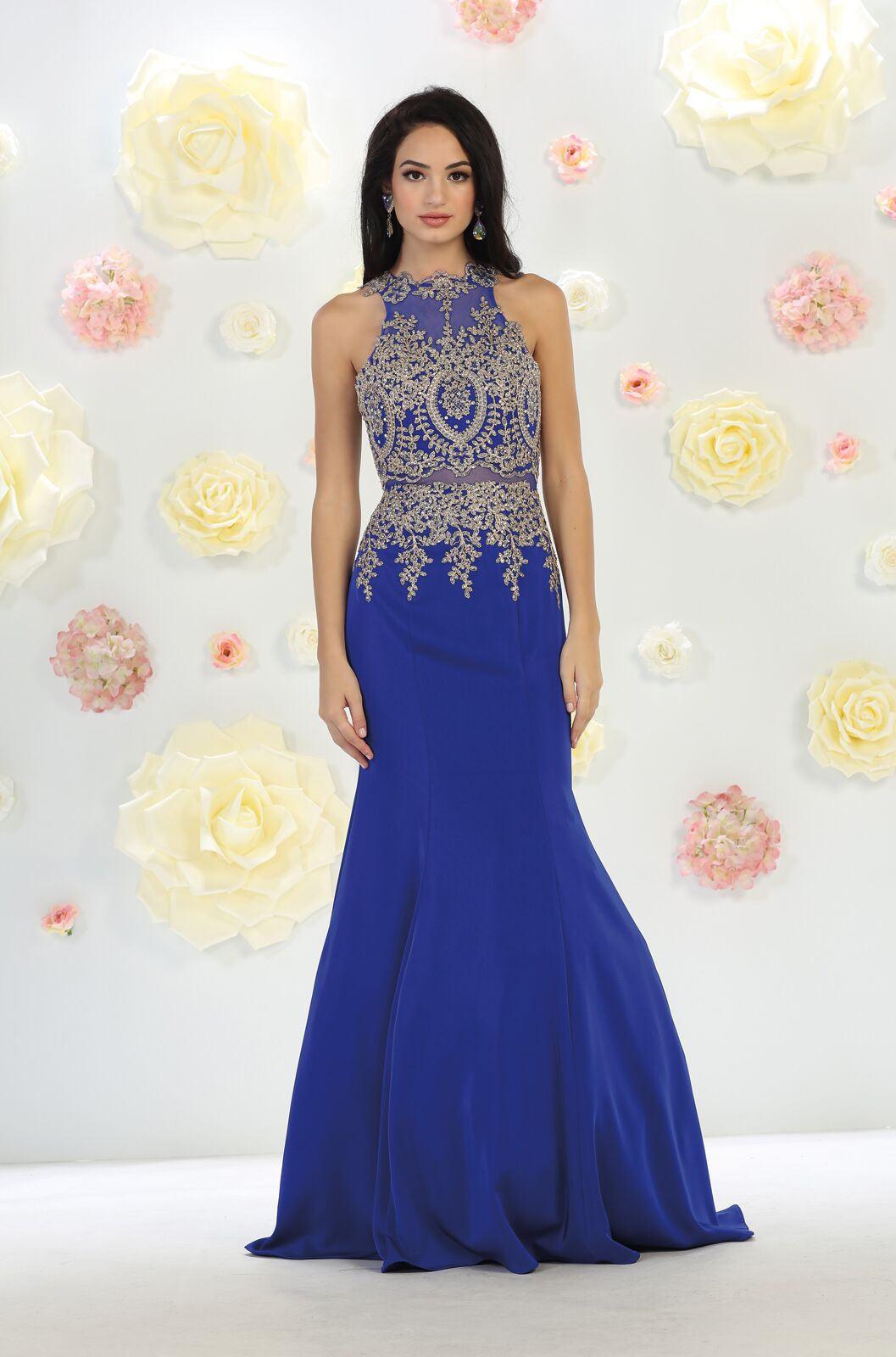 Prom Long Dress Homecoming Plus Size Evening Formal Gown - The Dress Outlet May Queen