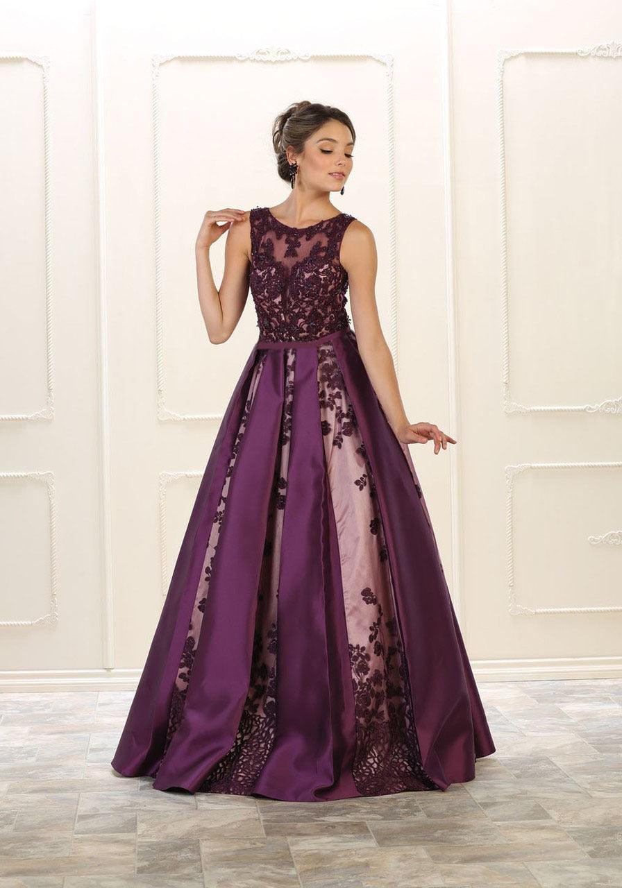 Prom Long Dress Plus Size Formal Ball Gown - The Dress Outlet May Queen