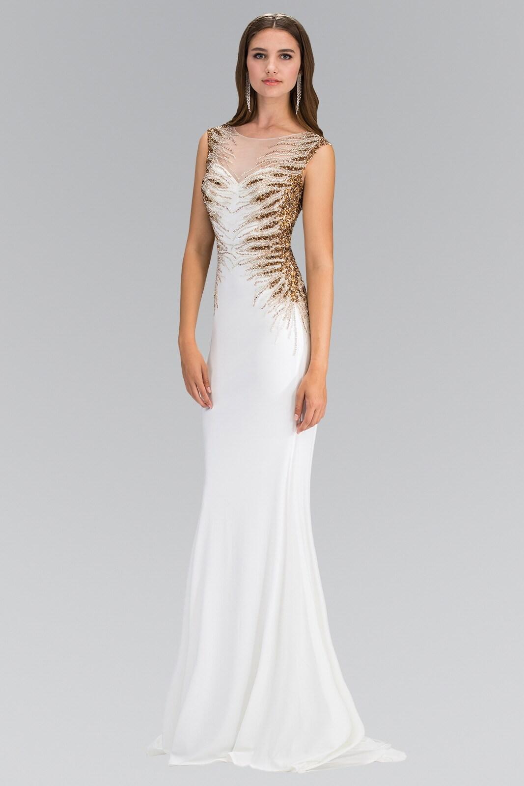 Prom Long Fitted Dress Evening Formal Gown - The Dress Outlet Elizabeth K