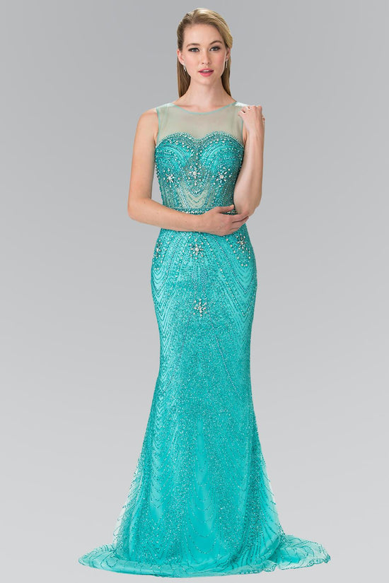 Prom Long Formal Beaded Sleeveless Evening Gown | DressOutlet – The ...
