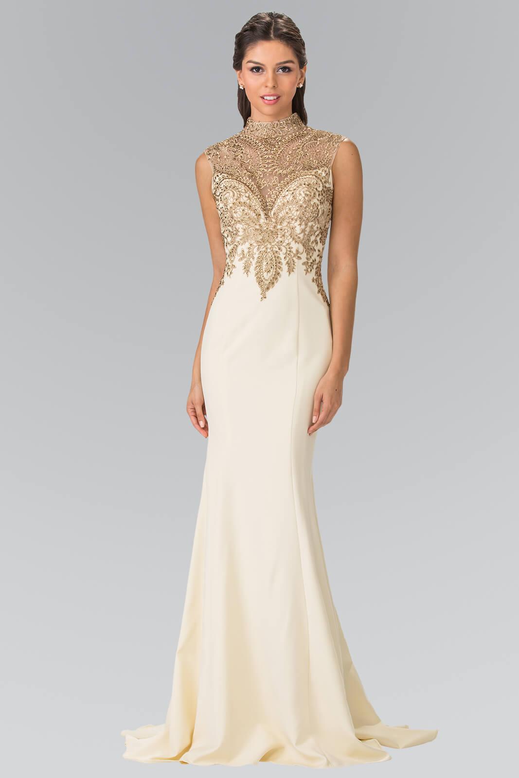Champagne Prom Long Formal Dress Evening Gown