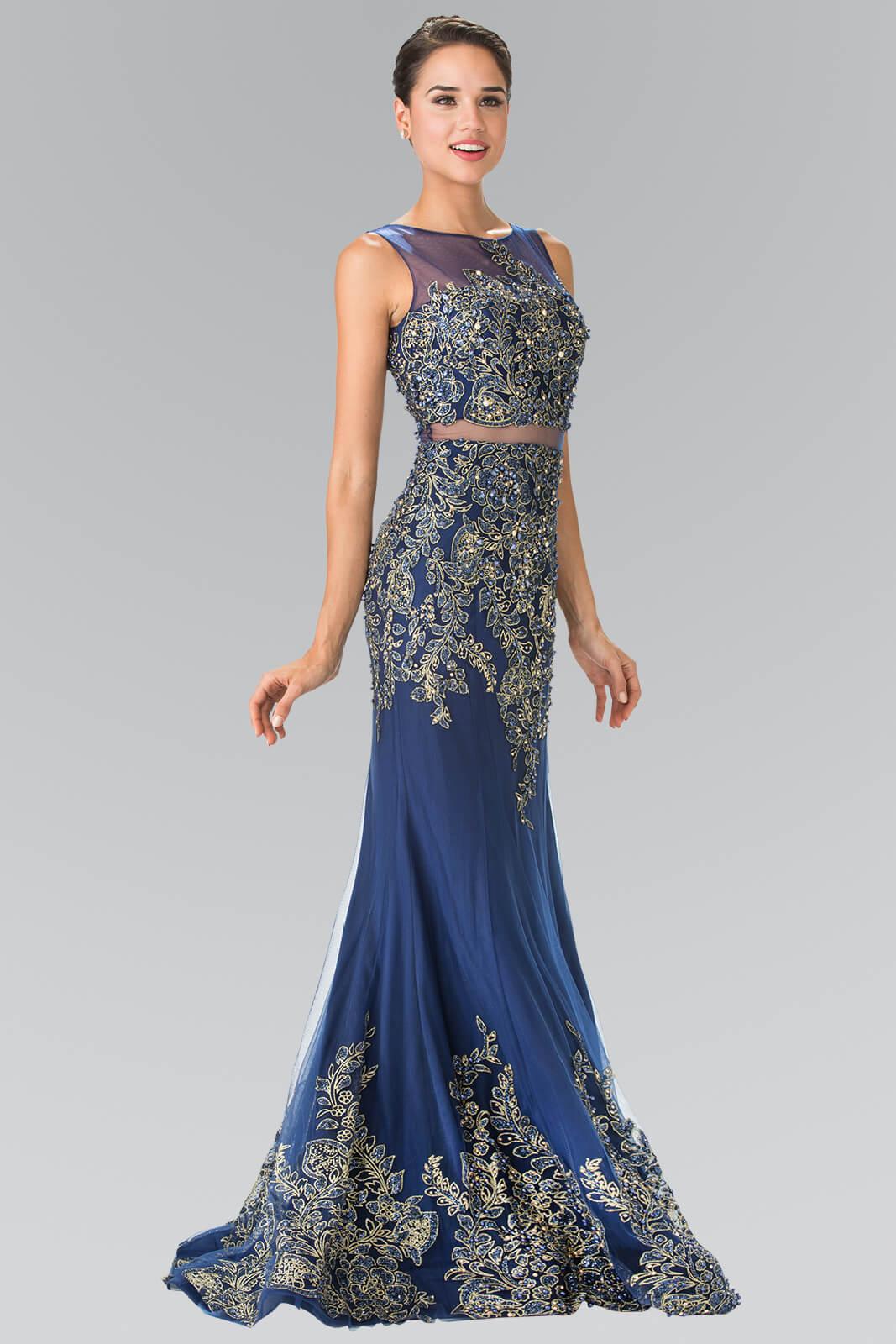 Prom Long Formal Dress Sleeveless Evening Gown - The Dress Outlet Elizabeth K