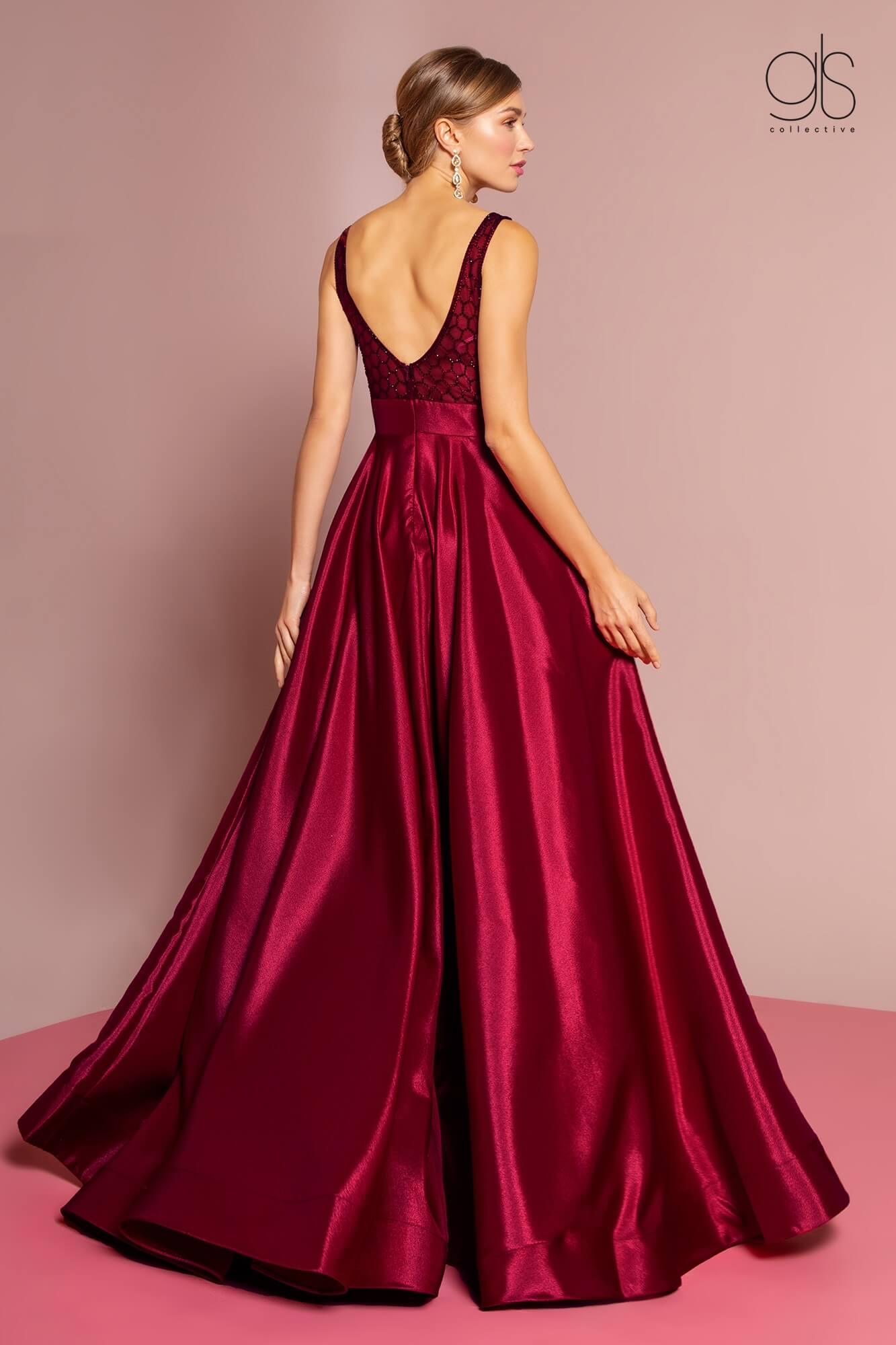 Prom Long Formal Evening Dress with Pockets