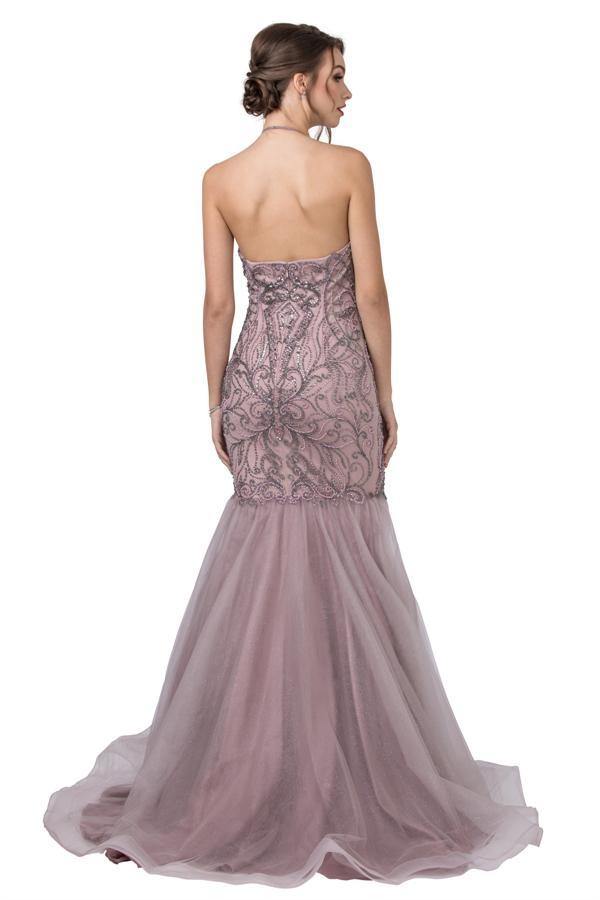 Prom Long Formal Halter Mermaid Evening Gown