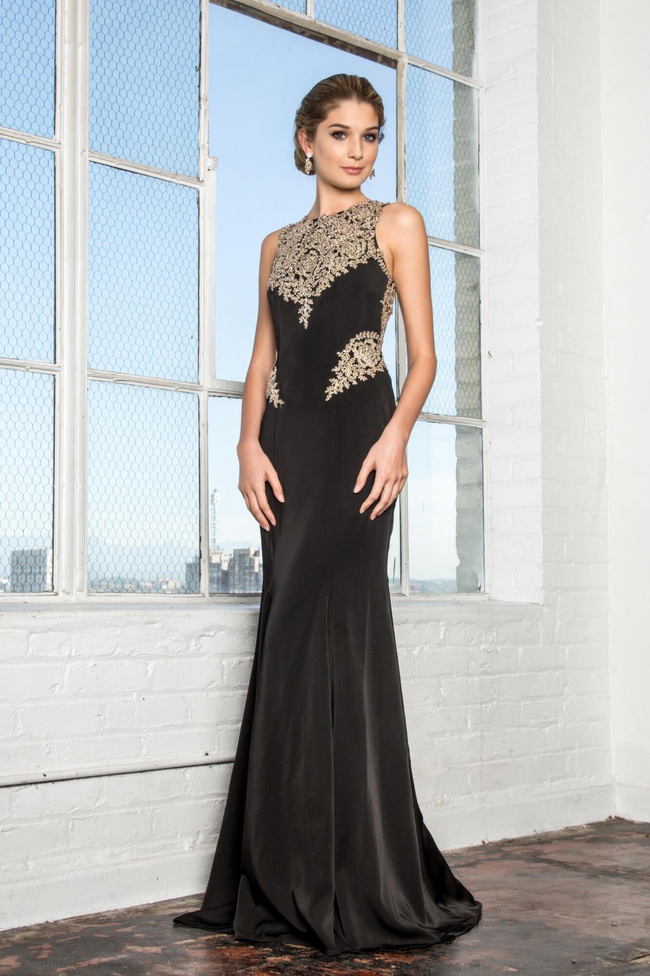Prom Long Formal Low Back Plus Size Evening Gown - The Dress Outlet Elizabeth K