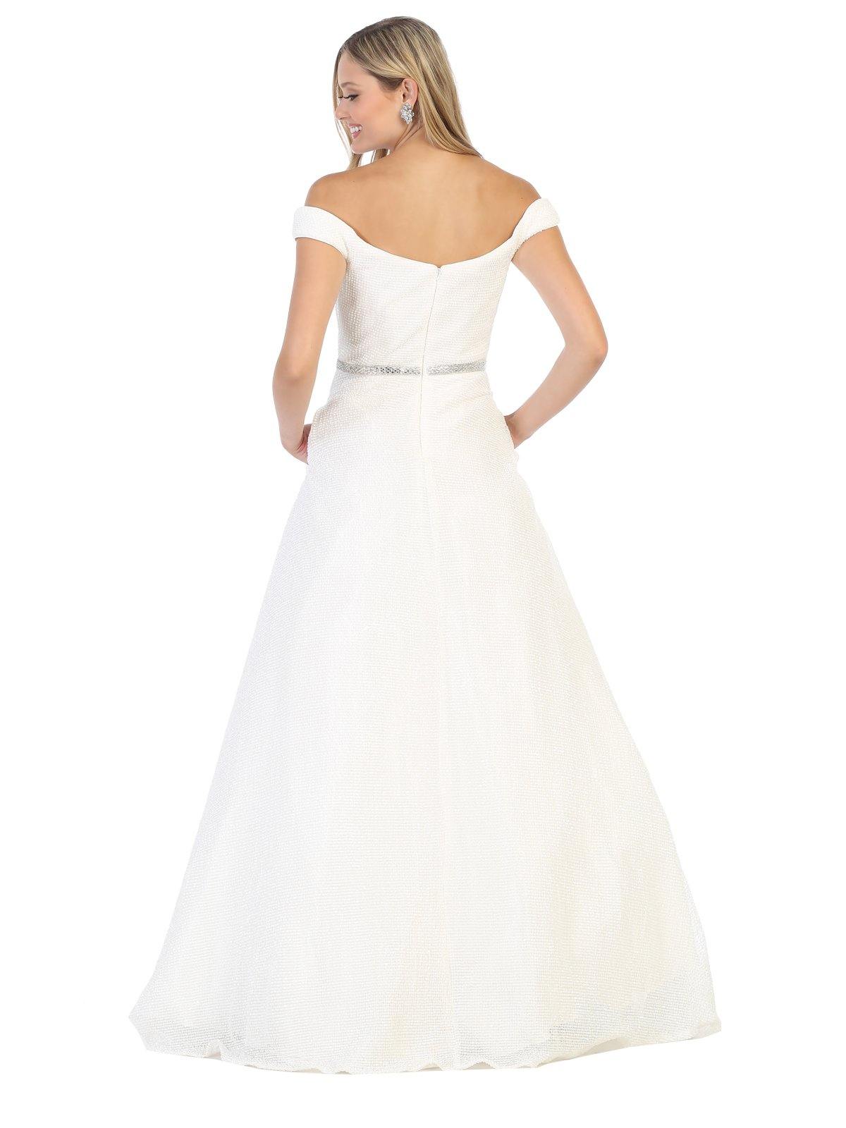 Prom Long Formal Off Shoulder Evening Party Dress - The Dress Outlet May Queen