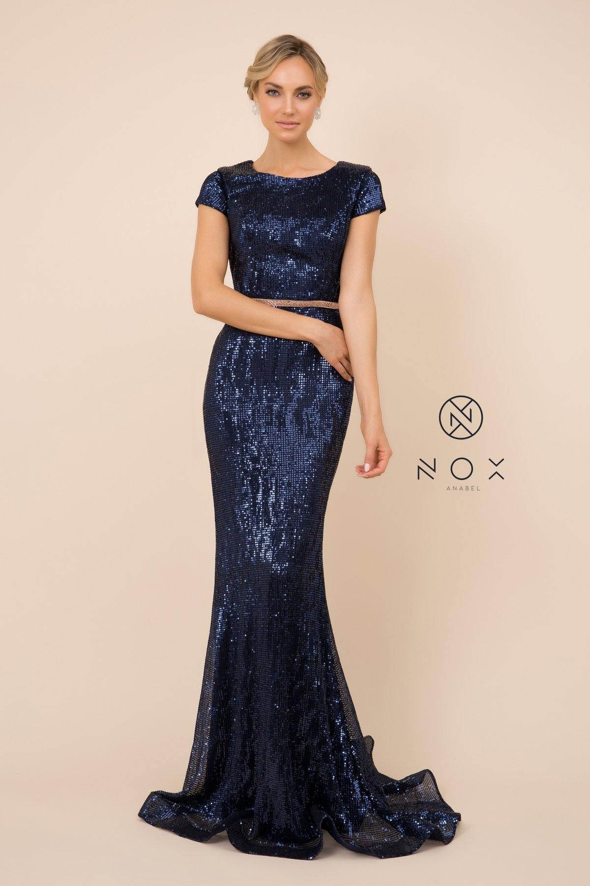 Prom Long Formal Sequined Mermaid Dress