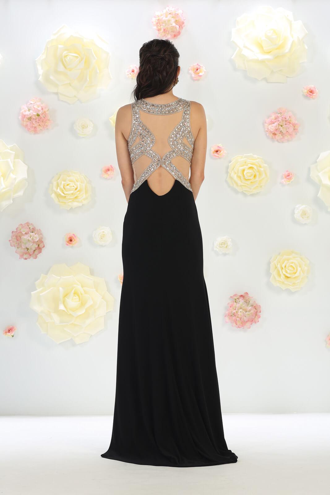 Prom Long Formal Sleeveless Dress Evening Gown - The Dress Outlet May Queen