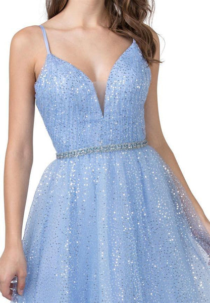Prom Long Formal Spaghetti Straps Ball Gown - The Dress Outlet