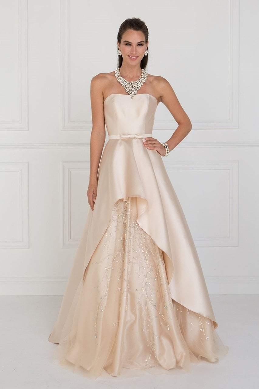 Prom Long Formal Strapless Evening Gown