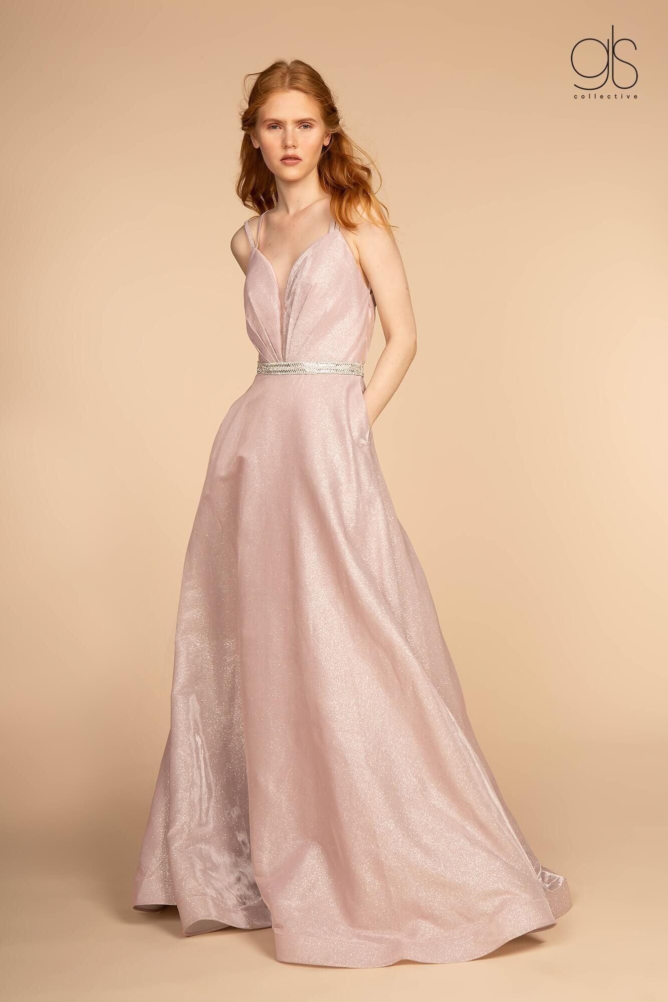 sachin and babi light blue dress Prom Long Formal with Pockets Evening Dress